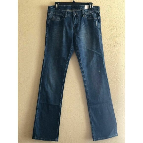 Blank NYC Women's Blue Denim Distressed Slim Bootcut Jeans Size 28 - Picture 2 of 12